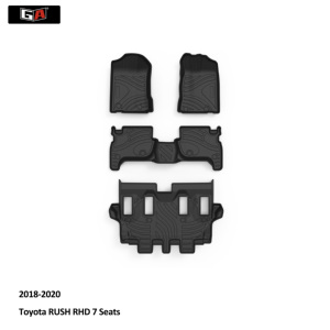 GA Eco Luxury 3D <span class=keywords><strong>TPE</strong></span> Tapis de voiture idéal pour Toyota RUSH 2018-2020 Tapis de sol antidérapant portable pour voiture - Product Image 1
