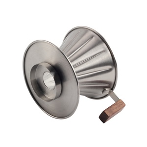 ที่วางแก้วกันลื่น ดีไซน์คลาสสิก สำหรับ 1-2 แก้ว  ที่กรองกาแฟแบบริน ทำจากสแตนเลส ใช้ซ้ำได้ - Product Image 6