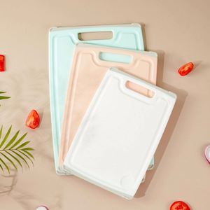 Ensemble de planches à découper de cuisine en trois parties avec logo personnalisé, sans glissière, avec poignée, pour légumes - Product Image 1