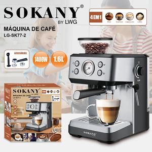 Machine à café Sokany Espresso <span class=keywords><strong>4</strong></span> en 1, <span class=keywords><strong>petite</strong></span> machine à expresso, <span class=keywords><strong>cafetière</strong></span> électrique turque - Product Image 5