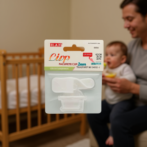 Clip de sucette Ilan 2 mm transparent 3 pièces pour accessoire d'alimentation pour bébé - Product Image 2