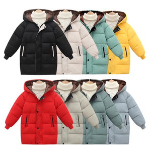 2021 autunno e inverno nuovi bambini di media lunghezza spessa piumino di cotone cappotto di cotone con cappuccio per ragazzi e ragazze grandi - Product Image 2