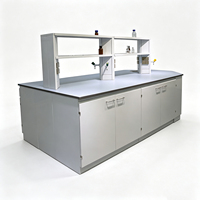 Table de laboratoire, poste de travail de chimie, biologie et physique avec évier
