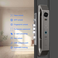 Kunci Pintar Biometrik 3D Face ID dengan Ukiran Presisi CNC, Pemantauan Panggilan Video, Interkom, Kunci Wifi Tuya, Harga Pabrik