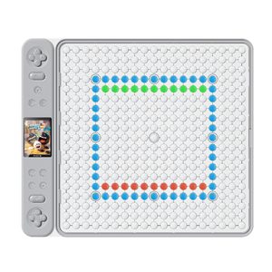 Tablero de juego plegable con puzcos coloridos y pantalla digital para un juego estratégico - Product Image 1