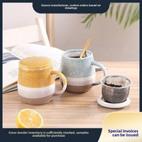 Tasse Commémorative Cuite au Four, avec une Esthétique Haut de Gamme et un Design Attrayant, Grande Capacité, Tasse à Eau Domestique