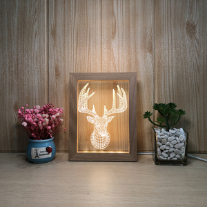 2021 di trasporto del nuovo Creativo di Natale Per Bambini Regali di San Valentino Night Lights per I Bambini di Legno Acrilico <span class=keywords><strong>3D</strong></span> lampada - Product Image 3