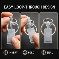 Étiquette UHF RFID Mini PET étanche pour haltères et barres, avec longue portée de lecture, pour les audits de salles d'exposition de bagues en diamant