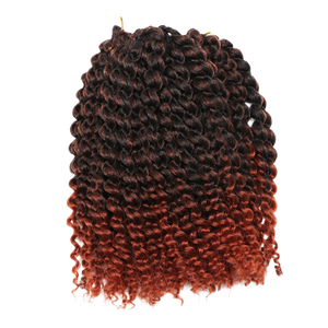 Malleybob Extensions de cheveux en crochet Short Passion <span class=keywords><strong>Twist</strong></span> <span class=keywords><strong>Afro</strong></span> Kinky Curly Burgundy Black Braids Protein Fiber pour femmes hommes - Product Image 5