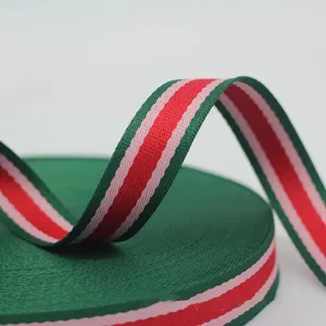 Factory direct sale polyester colorful ribbons custom logo imitation nylon 75mm suitcase Webbing