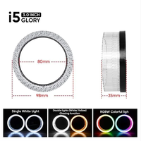 CQL KVISUAUTO 2.5 pouces 3 pouces I5 5D APP WRGB cristal LED Halo anneau yeux d'ange avec DRL Tuning lumière projecteur linceul