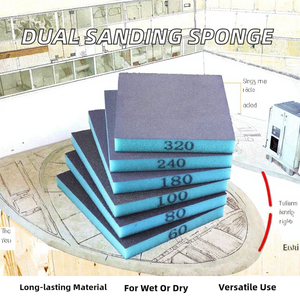 Hai mặt ướt/Khô Sanding khối softback mài mòn miếng bọt biển bọt pad Độ cứng Trung bình vuông giấy nhám tấm hình chữ nhật hình dạng - Product Image 2