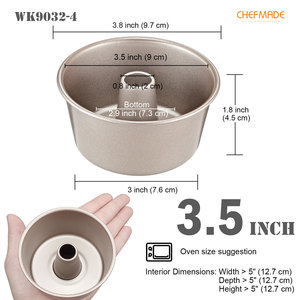 อุปกรณ์สำหรับอบเค้กถาดอาหารทรงกลมสีทองแชมเปญใหม่ขนาด0.5มม. - Product Image 2