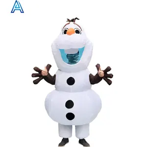 Costume gonfiabile del pupazzo di neve costume animale gonfiabile del fumetto per l'attività di celebrazione di natale vestire gli indumenti