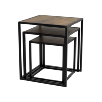 Table d'appoint en métal de style contemporain Meubles de salon Design italien Table basse dorée de luxe