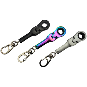 Mini 10mm Ratsche Screwdriver Automotive Keyrings 3/<strong>8</strong> Ratchet Wrench Set Mechanics Keychain Ratcheting Ratchet Straps Keychain - Product Image 4