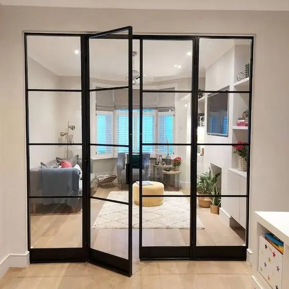 La più popolare porta di vetro esterno in acciaio porta di vetro anteriore per la casa