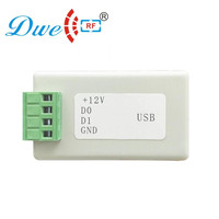 Convertisseur Wiegand 26/34 125 kHz 13,56 MHz, lecteur de carte avec émulation de clavier USB pour contrôle d'accès