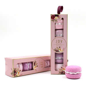 Bain de macarons bio de luxe faits à la main d'OEM pour le bain de bombe Ensemble de cadeau marque de distributeur de bain d'enfants effervescents pour les grossistes - Product Image 4