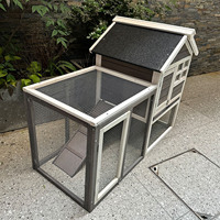 Grande cage à lapins en bois pour extérieur, espace de jardin, design anti-évasion, poulailler, enclos à pigeons, enclos à canards