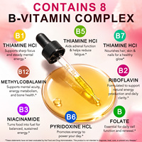 Complément Alimentaire Lenm 60ml 20000mcg Gouttes B-Complex 8-en-1 avec Vitamine B12 pour l'Énergie et le Soutien du Métabolisme