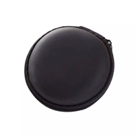 Étui de rangement pour écouteurs en EVA rond, étanche, antichoc, vide, avec fermeture éclair, organiseur numérique, pochette de voyage en EVA pour câble, carte SD