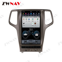 Lecteur multimédia de voiture Android 9.0 avec grand écran de style Tesla 4+64 pour Jeep Grand Cherokee 2010-2019, GPS, audio, radio, stéréo, unité principale