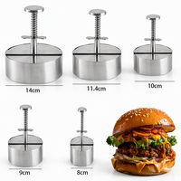 Presse à viande robuste en acier inoxydable 304, presse à hamburgers, Smash Burger Maker, forme ronde et carrée, presse à griller pour la cuisine