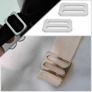 Accessorio in metallo di lusso da 51 mm in acciaio inossidabile, fibbia quadrata e scorrevole a tre vie, regolatore di lunghezza per guinzagli per cani e cinghie per borse - Product Image 2