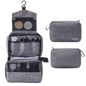 Sac de toilette portable imperméable personnalisé en usine chinoise, organisateur de voyage suspendu, trousse de toilette, sac cosmétique avec crochet - Product Image 1
