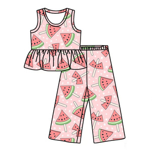 Completo Casual Due Pezzi per <span class=keywords><strong>Bambine</strong></span>, Stampa Personalizzata, Morbido e Confortevole, Abbigliamento Quotidiano per Bambini - Product Image 4