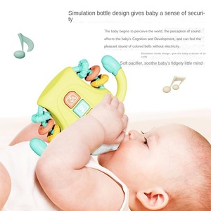 Bébé Biberon Apaisant <span class=keywords><strong>Hochet</strong></span> Ronger Morsure Jouet Plastique Souple 2-4 Ans Puzzle Éducation Précoce Musicale - Product Image 2