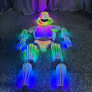 Traje de armadura con luz LED Control remoto colorido traje de caballero espacial Bar puesta en escena Halloween Cosplay DJ traje ropa - Product Image 5