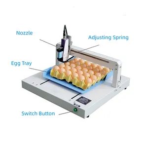 Hot Sale Chicken Duck Egg Batch Number Production Line Automatic Print Date Inkjet Printer For Carton