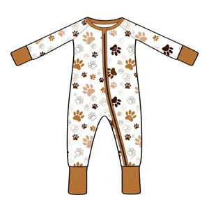 ชุดบอดี้สูทพิมพ์ลายน่ารักสำหรับฤดูร้อนเสื้อผ้าเด็กผู้หญิงพร้อมซิปทำจากผ้าไผ่เนื้อนุ่มคอลเลกชันฤดูใบไม้ผลิ - Product Image 6