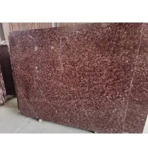 Natural red rose marble slabs stone for vanity top