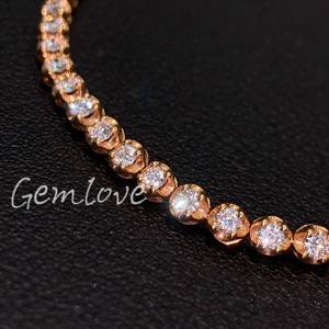 Elegant ladies' diamond bracelet crafted from 18K gold and set with <b>lab</b> grown round diamonds certified by <b>the</b> IGI laboratory - Product Image 5