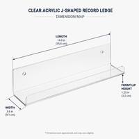 Étagère Murale Flottante en Acrylique Massif Personnalisée pour Disques Vinyles, Imprimée UV, pour Salle de Musique et Salon – Présentoir Esthétique