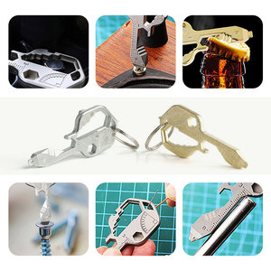 Porte-clés multifonctionnel 24 en 1, outil en alliage de zinc, ouvre-bouteille portable, tournevis, clé à molette, pour le camping en plein air et les voyages - Product Image 3