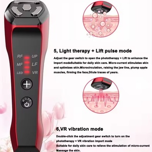 เครื่องนวดหน้าความถี่สูง ช่วยเร่งการดูดซึมครีมบำรุงผิว พร้อมแสง LED สีฟ้าและสีแดง ช่วยยกกระชับผิว ลดเลือนริ้วรอย - Product Image 5