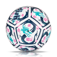 Ballon de football de taille 5 cousu à la machine en PVC avec logo personnalisé, fabrication en usine à prix compétitif