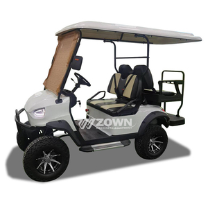 Carrito de golf eléctrico todoterreno de 4 plazas con parabrisas personalizado, luces LED, para zonas turísticas - Product Image 3