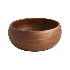 Bols de service en bois d'acacia, style vintage, écologiques, faits à la main, polis, pour la maison et les fêtes, taille et forme personnalisables, design multifonctionnel - Product Image 4