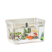 Aquarium en plastique aquarium pour table Reptile Tank pour tortue tortue lézard et petits animaux de petite à moyenne taille