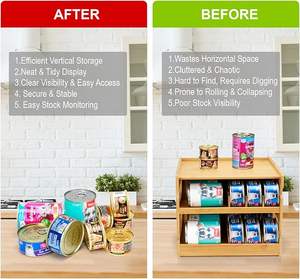 Bambu kiler için organizatör olabilir, insan ve evcil hayvan gıda kutuları için organizatör raf olabilir, <span class=keywords><strong>FIFO</strong></span> tasarım - Product Image 6