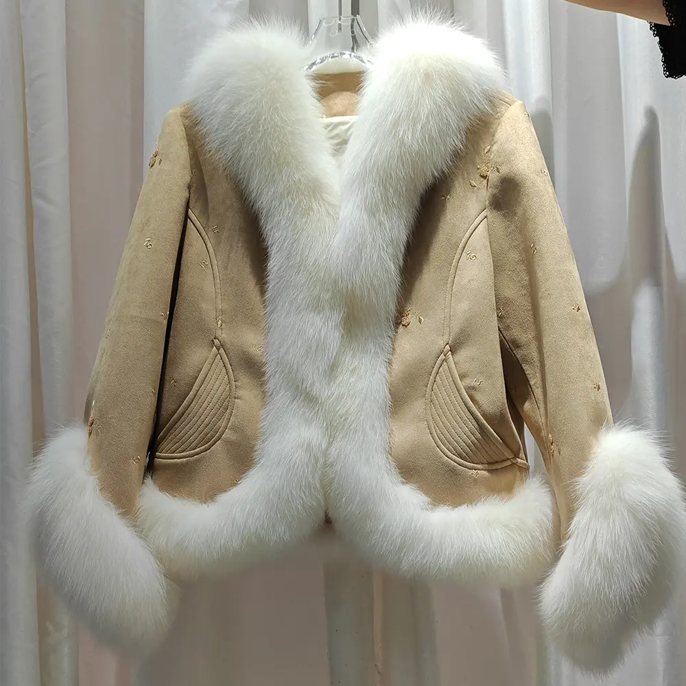 NFX 2024 Hot Sale Real Fox Fur Women's Coat Genuine Fur Girl's Sweater