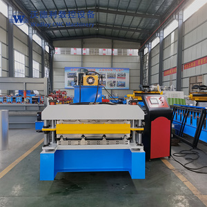 Máquina para Fabricar Paneles de Techo Trapezoidales de Acero de Doble Capa con Motor y Engranajes, Espesor de 0.3-0.8 mm, 380V - Product Image 3