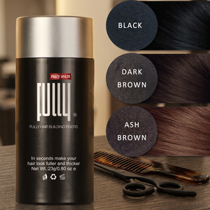 Fibres capillaires densifiantes brun foncé pour tous types de cheveux – Produit coiffant pour hommes - Product Image 1