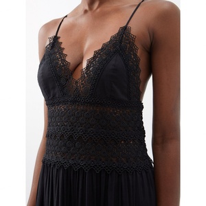 Robe sans manches en dentelle sexy de style européen pour femmes, nouvelle collection, vente en gros de haute qualité - Product Image 4