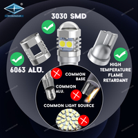 Bombillas LED automáticas T10 de alta calidad 3030 Chips 194 168 W5W luz de señal 6000K luces interiores blancas para coche